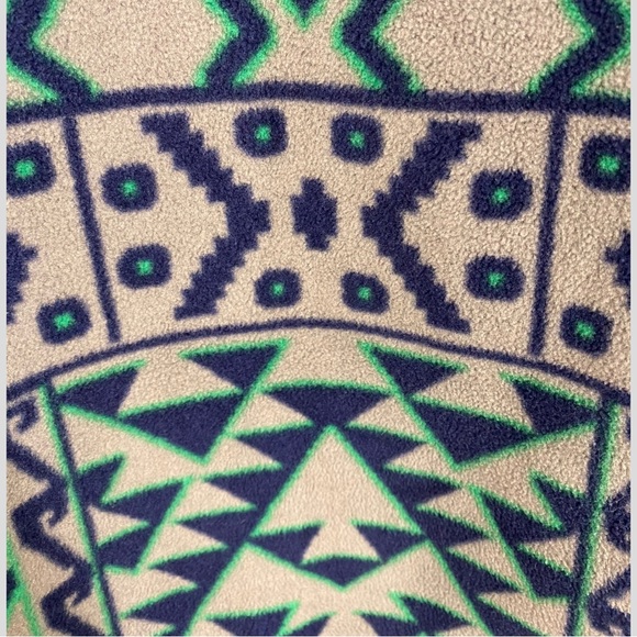 Patagonia Synchilla Snap T Fleece Grey Green Blue Mountain Siete Print Small - Picture 9 of 10